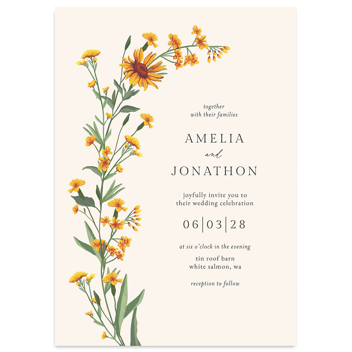 Wild Daisies Wedding Invitations