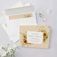 Sweet Sunflowers Bridal Shower Invitations Marigold Signature Blank Standard