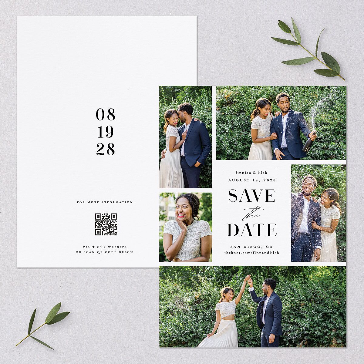 Portrait Gallery Save the Date Cards — view 1