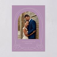 Art Nouveau Wisteria Wedding Invitations Purple Petal Signature Blank Standard No