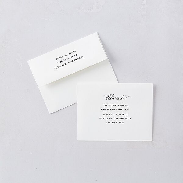We Do Save the Date Petite Cards Midnight Signature smooth Blank No Standard
