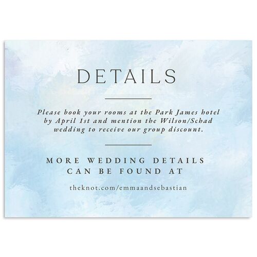Western Barn Wedding Event Detail Cards Charcoal Signature Standard