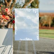 Foil Lace Mirrored Acrylic Welcome Sign Medium Pure White Mirrored Acrylic M Welcome Standard