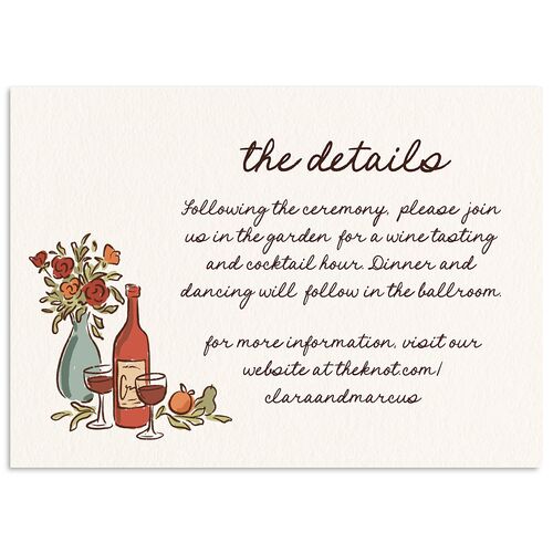 Hand Drawn Tablescape Wedding Enclosure Cards Camel Signature Standard