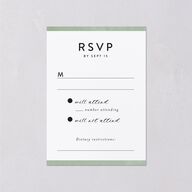 Leafy Ampersand Wedding Response Cards Eucalyptus Signature