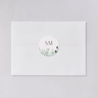 Timeless Floral Hoop Wedding Stickers Pure White Circle