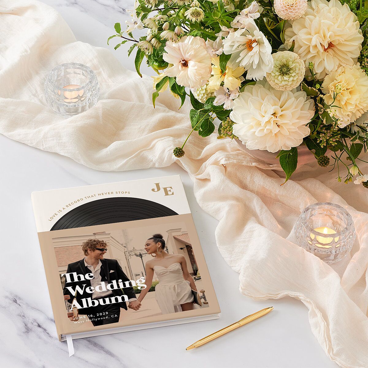 Music Lovers Guest Books Tan