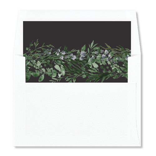 Leafy Hoops Standard Envelope Liners Charcoal Standard