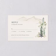Elegant Mountain Border All-in-One Wedding Invitations Meadow Signature Light Both Recipient and Return Addresses No