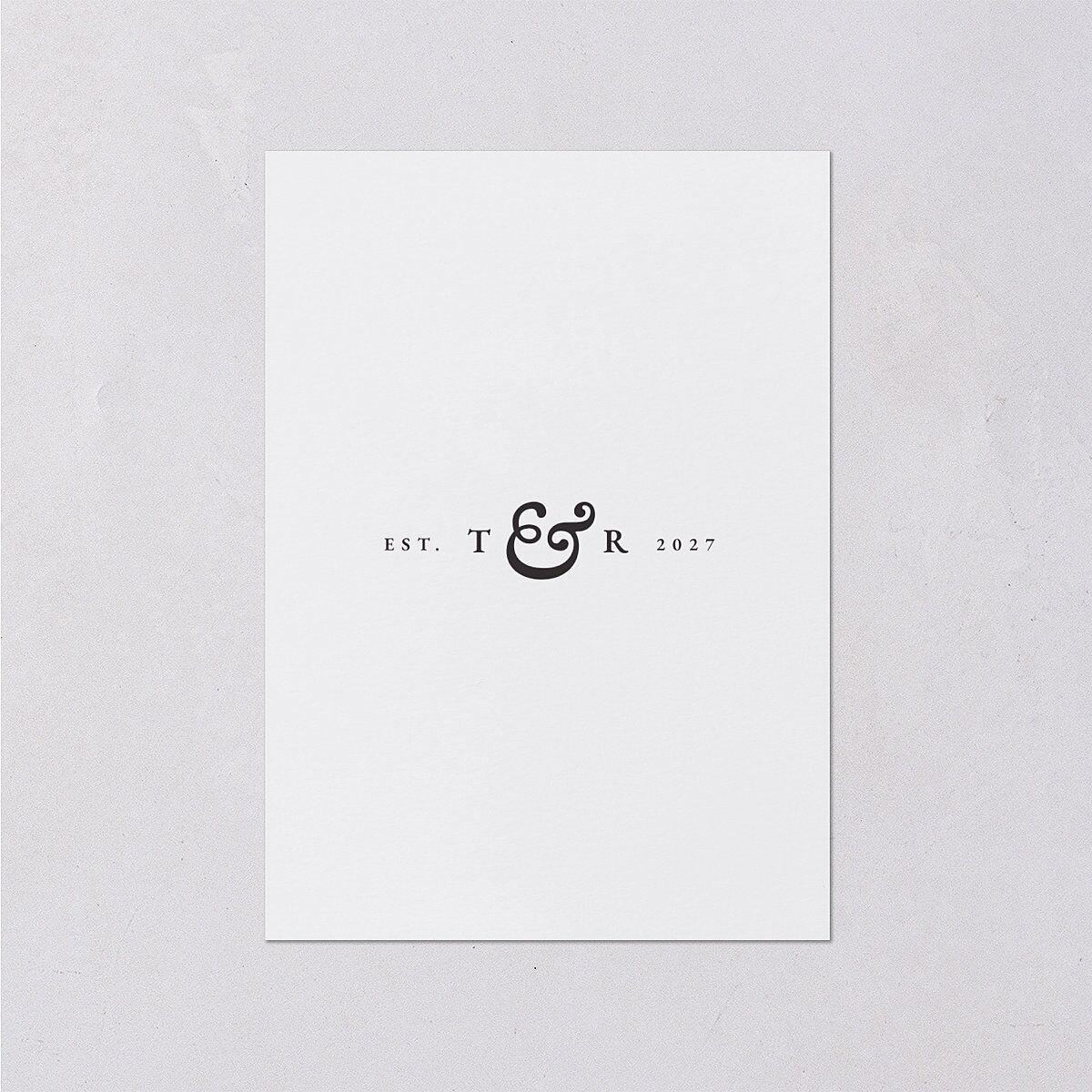 Newspaper Wedding Response Cards Pure White Signature Standard