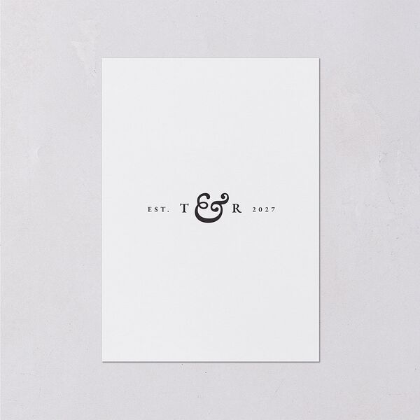 Newspaper Wedding Response Cards Pure White Signature Standard