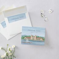 Scenic Denver Colorado Thank You Cards Pastel Blue