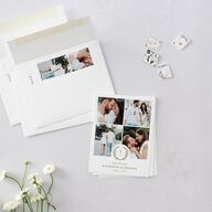 Monogram Branch Gallery Save the Date Petite Cards Olive Signature smooth Blank No Standard