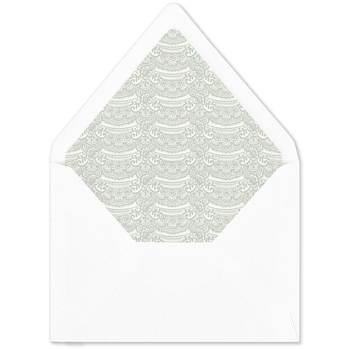 Elegant Lace Euro Envelope Liners Sage Luxe