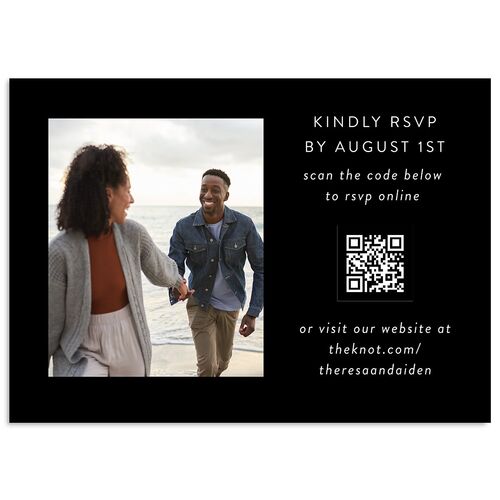 Simply Refined Photo Wedding Response Cards Midnight Signature Standard