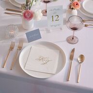 Romantic Rococo Luncheon Napkins Dusty Blue Napkin Uncoined