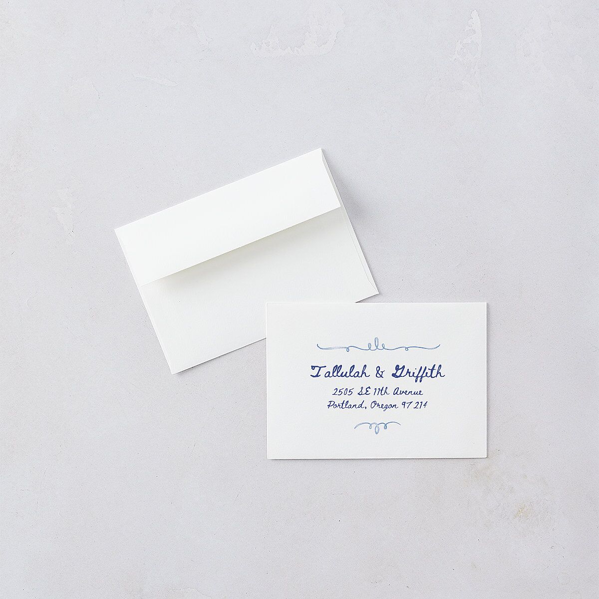 Countryside Crest Wedding Response Cards Royal Blue Signature Standard