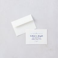 Countryside Crest Wedding Response Cards Royal Blue Signature Standard