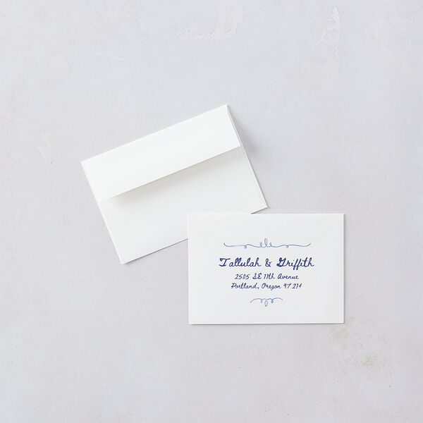 Countryside Crest Wedding Response Cards Royal Blue Signature Standard