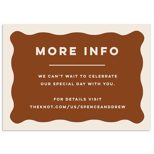 Adventure Icon Wedding Enclosure Cards Walnut Signature Standard