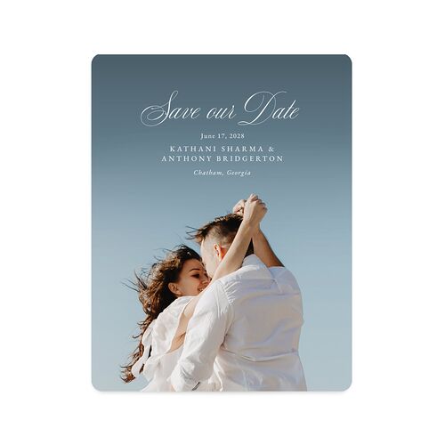 Glamorous Regency Garden Save The Date Magnets by Bridgerton Deep Lake Magnet Paper