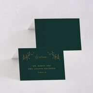 Dark Vintage Fantasy Place Cards Dark Emerald Signature