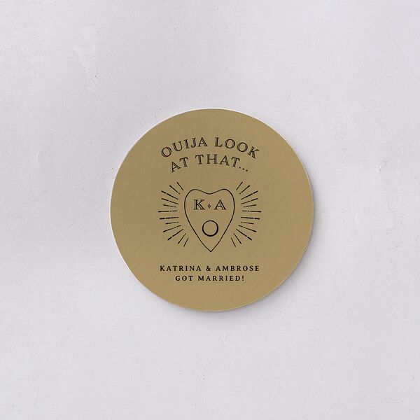 Skeleton Spirits Wedding Day Coasters Licorice Cardboard Circle