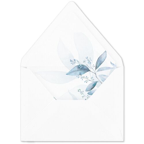 Romantic Greenery Euro Envelope Liners Cornflower Luxe