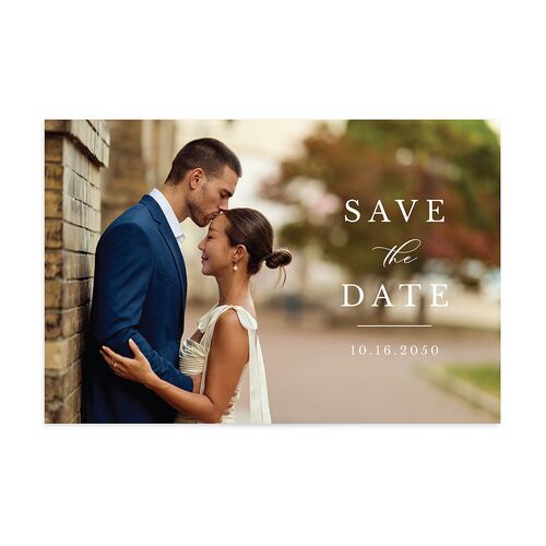 Eucalyptus Frame Save the Date Postcards Pure White