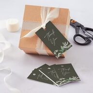 Fairytale Woodgrain Slab Favor Gift Tags Pure White Signature