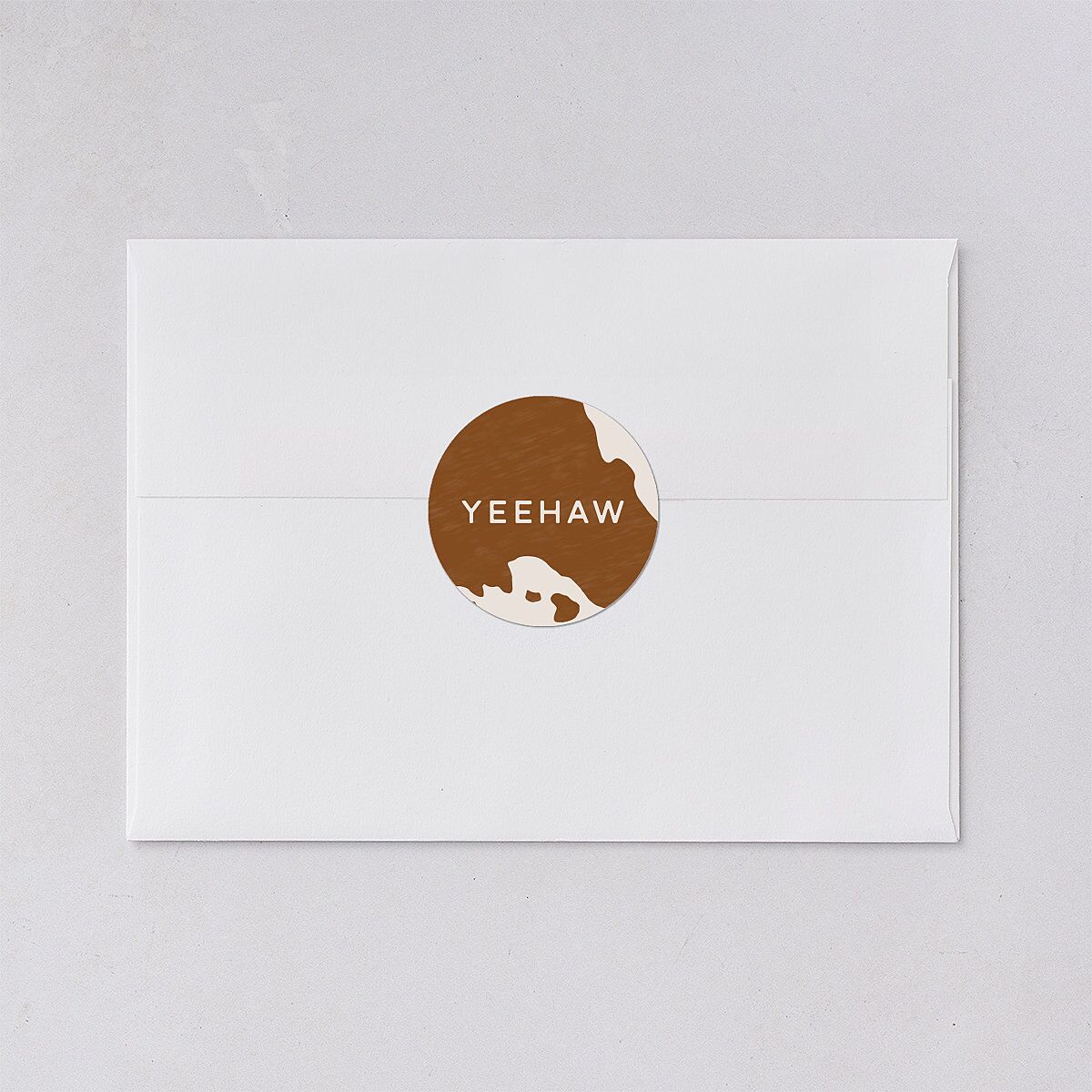 Western Denim Wedding Stickers Champagne Circle