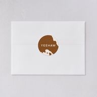Western Denim Wedding Stickers Champagne Circle