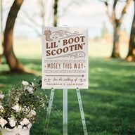 Western I Do BBQ Standard Direction Sign Medium Saddle Standard Indoor Foam Core M Direction