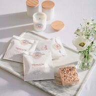 Modern Delicate Bows Wedding Day Paper Favor Bags Jewel Red White Wax-Lined Food Safe Paper