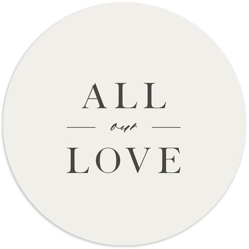 Shining Wreath Wedding Stickers Pure White Circle