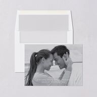 Botanical Initials Foil Save The Date Cards Rose Gold Pink Cotton Signature smooth Blank No Standard