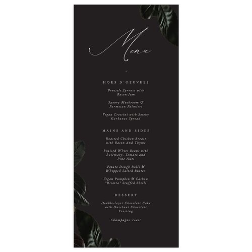 Vintage Gothic Menus Licorice Signature