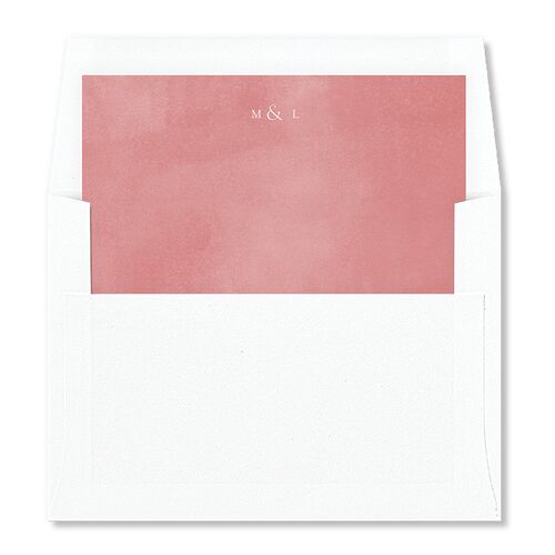 Monogram Christmas Envelope Liners Merlot Standard