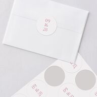 Whimsical Maximalist Floral Wedding Stickers Mulberry Circle