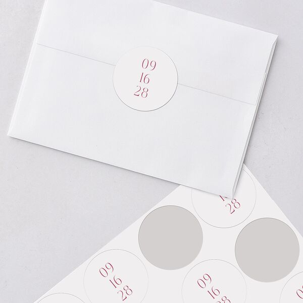 Whimsical Maximalist Floral Wedding Stickers Mulberry Circle