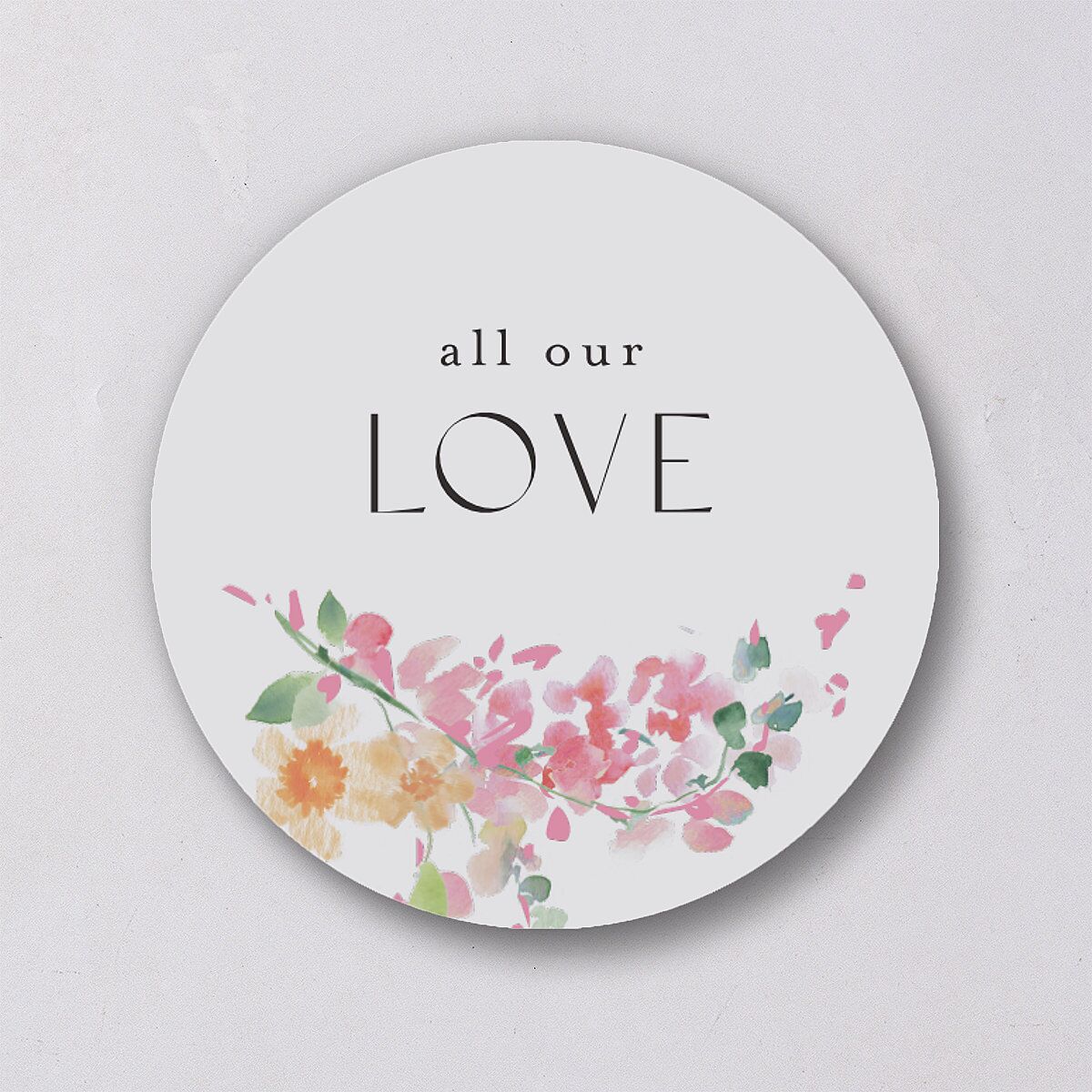 Pastel Arch Wedding Stickers Pink Cotton Sticker