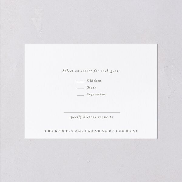 Greenery Altar Wedding Response Cards Thyme Signature Standard