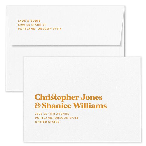 Music Lovers Wedding Invitation Envelopes Kraft Off-White Recipient Address Standard Signature
