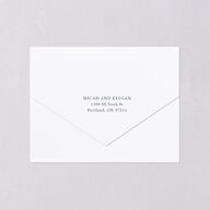 Illustrated Vines All-in-One Wedding Invitations Hunter Green Signature Light Both Recipient and Return Addresses No