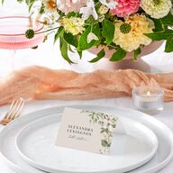 Whimsical Wildflower Garden Place Cards Linen Signature