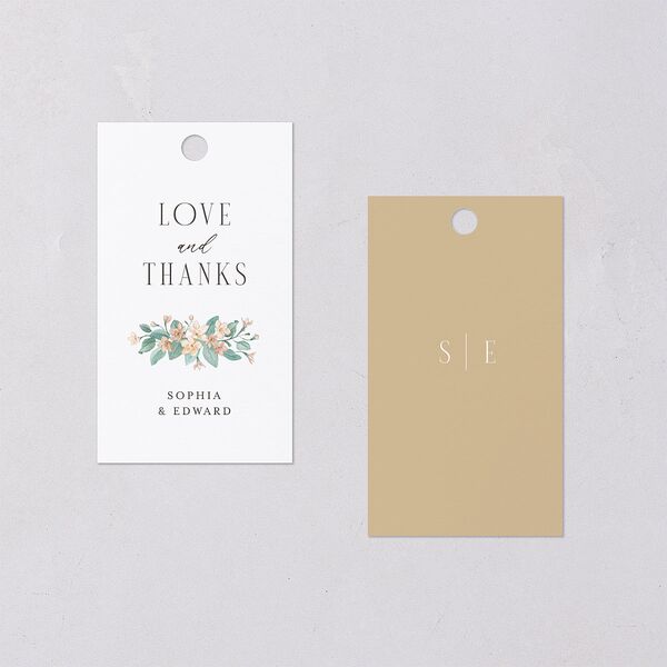 Boston Skyline Favor Gift Tags Champagne Signature