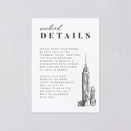 Love in NYC Wedding Enclosure Cards Medieval Grey Signature