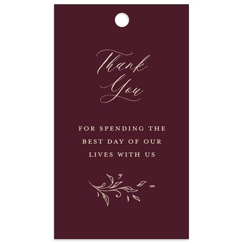 Dark Vintage Fantasy Favor Gift Tags Merlot Signature