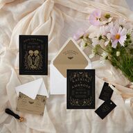 Skeleton Spirits Euro Envelope Liners Licorice Luxe