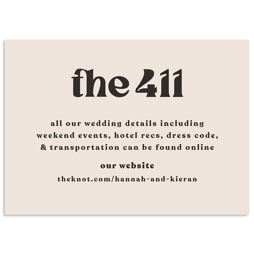 Simple Retro Daisy Wedding Event Detail Cards Charcoal Signature Standard